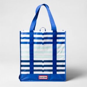 HUNTER X TARGET NWT reusable stripe shopping tote bag -navy/white
